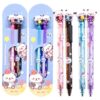 JUNJAKU 2 Pairs Otters Pens, Cute Cartoon 0.5mm Refillable Gel Ink Pens, Black Ink Pen for Writing Note and Gifts Non-round Face Design (Otter pen)