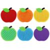 Junkin 6 Pcs Apple Sensory Mats for Kids with Autism Colorful Tactile Wall Panel 7.9 x 7.9 Inch Assorted Textured Floor Tiles Sensory Toys for Toddler Learning Classroom Daycare Preschool Nursery