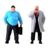 JunZheHub 2 Pieces Miniature Figure Diorama Figure Model People Collectible Supports Repeated Handling and Stable Posing Suitable for Layout Planni, Style C
