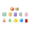 JunZheHub Geometric Shapes Blocks Learning Toys Pattern Blocks 3D Geometric Solids for Kindergarten, 15pcs