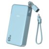 JUOVI Portable Charger, 65W Laptop Power Bank Fast Charging with Attached USB C Cable, 20000mAh Battery Pack Charger Portable, Powerbank for Laptop, for MacBook iPhone 17 16 Pro Samsung S26 and More