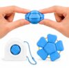 Juphex 3D Printed Zorble Ball Tactile Desk Accessory for Adults - Office Stress Reliever with White Case - Sensory Squeeze Clicker for Work From Home Focus and Meeting Relaxation