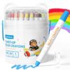 JUPITEARTH 48 Color Twist Crayons for Toddlers 1-3, Silky Crayons for Kids 4-8, Non-Toxic Washable Crayon, Ultra-Silky Easy-Grip Art Supplies, Ideal Coloring Gift for Boys and Girls