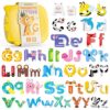 JUPITEARTH Cute Animal Magnetic Letters, 52 PCS Alphabet Magnets for Fridge