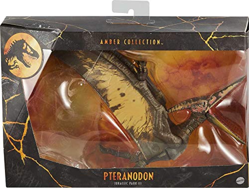 Jurassic World Toys Amber Collection Pteranodon 6-in Dinosaur Action Figure, Movie-Authentic Detail, Movable Joints & Figure Display Stand, Collectible Gift 8 Years & Up
