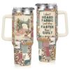 Juratar Sewing Gifts for Women - Quilting gifts for sewing lovers - 40oz Tumbler with Handle Quilting Themed,Birthday Christmas Gift For Quilters, Mom, Grandma, Teacher