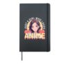 Just A Girl Who Loves Anime Japan Kawaii Manga Lover Otaku Hardcover Journal, Black