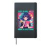 Just A Girl Who Loves Anime & Sketching Japan Kawaii Manga Hardcover Journal, Black
