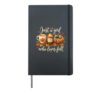 Just A Girl Who Loves Fall Cozy Coffee Pumpkin Autumn Hardcover Journal, Black