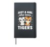 Just A Girl Who Loves Tigers Cute Kawaii Tiger Hardcover Journal, Black