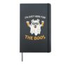 Just Here For Boos Dog Funny Ghost Beer Halloween Costume Hardcover Journal, Black