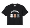 Just Relax Funny Cute Bears Kawaii Yoga Bear Stress Free Comfort Colors Crop Top