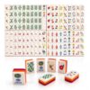 JUTHWYA American Mahjong Set with 4 Layer Premium Acrylic Clear Engraved Mahjong Tiles