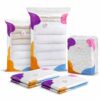 JUYJWD Vacuum Storage Bags, 5-Pack No-Pump 3D Cube Bags for Bedding