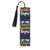 JUZKAQU Let The Adventure Begins-2 for Metal Bookmark - Unique Bookmarks for Women Men, Cute Inspirational Metal Book Mark with Tassel, Book Lover Gifts, Reading Accessories for Book Lovers, Students