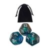 JWQFBC 3 Pieces Polyhedral Dice Acrylic 12 Sided Astrology Cards Accessory Dice with Strong Structure Suitable for Teaching Math Family Board G, Style D