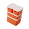 JWQFBC 4 Pieces Dollhouse Storage Box 1/12 Simulation Organizing Container Dollhouse Decor PP Material Suitable for Collection, Orange