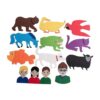 JWQFBC Felt Story Board Set for Learning Activity Kit Animal Storytelling Precut Figures Interactive Felt Pieces Suitable for Preschool Teaching