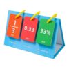 JWQFBC Fraction Percentage Decimal Flip Chart,Fraction Manipulatives Sturdy Elementary
