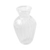 JWQFBC Miniatures Dollhouse Vase Glass Jar Flower Storage Bottle DIY Micro Landscape Model Suitable for Children Dollhouse Lovers Indoor Decoration, Striped Waist Bottle