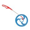 JWQFBC Rolling Hoop Toy Parent Child Hand Eye Coordination Outdoor Pushing Wind Wheel Nostalgic Sports Suitable for Students Children Family Fun, Blue