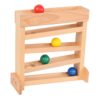JWQFBC Wooden Runner, Race Track Toy for S, Ball Track with 4 Wooden Balls for 3 4 5 Year Old Boy with Girl
