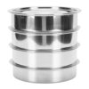 Jwthee 3 Tier Stainless Steel Seed Sprouting Kit, 6.7 Inch Stackable Mesh Germination Tray with Lid Base, Seed Sprout Grower for Beans Peas Broccoli Wheatgrass Indoor Use (4 Layers)