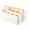 JWYTA Portable Storage Caddy Organizer with Wood Handle，orange Small