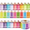 JYNTERPLAY 72ft Rainbow Crayon Bulletin Board Border