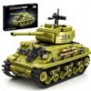 JYRUE Sherman Military Tank Building Set, WW2 Army Vehicle Model Building Blocks Kit, Collectible Tank Toy Decor Display Gift for Boys Adults Kids 6+ (991PCS)