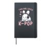 K-Pop | This Girl Loves K-Pop | Rabbit, KPop For Girls Hardcover Journal, Black