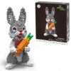 KADELE Easter Bunny Building Animal Sets, Extremely Challenging STEM Building Blocks Decor for Adults Kids, Micro 3D Educational Toys for Boys Girls Ages 8 and Up (927 Pieces)