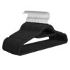 KAIYUMEI Velvet Hangers Space Saving Non-Slip, Black, Pack of 20
