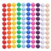KALLORY 100pcs Acrylic Colored 6 Sided Dice Cubes with Smooth Blank Surface and Rounded Corners for DIY Board Games, Math Games, and Tabletop Player Roles