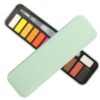 KALLORY 1 Box Solid Watercolor Pigment Kit with 12 Colors in Iron Case Includes Watercolor Set with Pen and Colors Mixing Card Suitable for DIY Painting