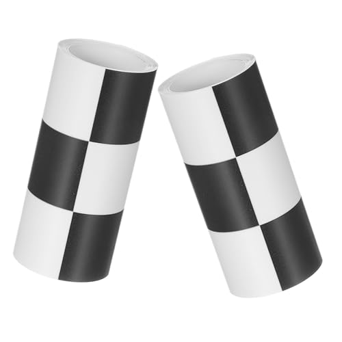 KALLORY 2 Rolls Removable Peel and Stick Wallpaper Border Black and White Checkerboard Pattern, Self Adhesive PVC Material, Sturdy Design for Bathrooms and Kitchens, Simple and Elegant