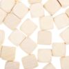 KALLORY 30pcs Unfinished Wooden Dice Large Square DIY Accessory Wooden Blocks for Crafting and Parent Activities Beige Wood for Hand-Eye Coordination