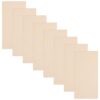 KALLORY 8 Pcs Rectangular Unfinished Wooden Basswood Sheets 10x20cm DIY Wood Pieces for Painting Crafts and DIY Projects Easy to Carry Beige Wood Cutouts