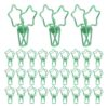 KALLORY Paper Clips with Strong Clamping Power Shaped Metal 50pcs Decorative and Versatile Organization Accessories for Office and Wedding Use