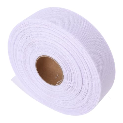 KALLORY Roll Garment Boning Tape 786x1.38inch White Polyester Hem Guide Strip for Wedding Dress and Formal Dress, Precision Cutting Support with Fray Prevention Border for Garment Boning