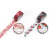 Kamiiso Kimono 15mm Washi Tape Set of 2 - Kimono Chrysanthemum & Camellia