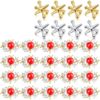KangJJ 20 Sets Metal Jacks Game with Ball Bulk Include 200 Pcs Gold and Silver Jacks and 20 Pcs Red Rubber Balls Classical Jack Game Toys Gifts for Teens Adult Prizes Christmas
