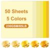 KAQRHFT 50 Sheets Cardstock Yellow Card Stock Construction Printer Paper