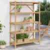 KASCBRTW 5-Tier Bamboo Storage Shelf, 39.4"x15.7"x59.1" Open Bookcase for Home Office and Living Room