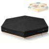 Kasla Hexagon Sandbox Cover, 500D Oxford Cloth Waterproof, Fits Large Sand Pit & Outdoor Wooden Sandbox for Toddlers Patio Backyard Garden Play (Black, 91" L×79" W×9" H)