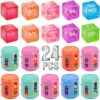 KatchOn, Pack of 24, Bean Fidget Spinners with Sparkle Squishy Cube Bundle - Birthday Party Favors for Kids 8-12, Treasure Box Toys for Classroom Goodie Bags Stuffers for Kids