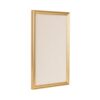 Kate and Laurel Adlynn Rectangle Framed Linen Fabric Pinboard, 15 x 24, Gold, Traditional Beveled Accent Bulletin Board for Vintage Home Wall Organization or Aspirational Vision Board