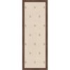 Kate and Laurel Framed Fabric Magnetic Board 14 x 38, Beige Botanical Block Print Printed Linen Casual Transitional Bulletin Board for Use as a Vision Board or Wall Organization, Florence Medium Brown