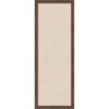 Kate and Laurel Framed Fabric Magnetic Board 14 x 38, Neutral Weave Printed Linen Casual Transitional Bulletin Board for Use as a Vision Board or Wall Organization, Florence Medium Brown Frame