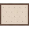Kate and Laurel Framed Fabric Magnetic Board 26 x 20, Beige Botanical Block Print Printed Linen Casual Transitional Bulletin Board for Use as a Vision Board or Wall Organization, Florence Medium Brown